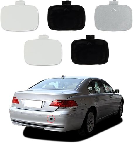 Front Bumper Tow Hook Cover Cap Towing Eye Fit for BMW 7 Series E65 E66 750Li 760Li 2006 2007 2008(Carbon Black) 51117135569 in Saudi Arabia