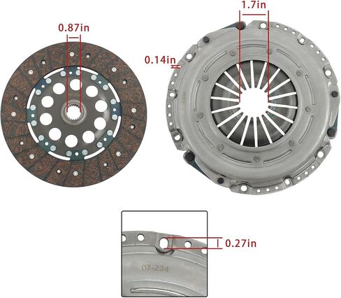 GXYWADY Transmission Clutch Kit Replacement for 07-234 Replacement for Focus 2012-2018 L4 2.0L in Saudi Arabia