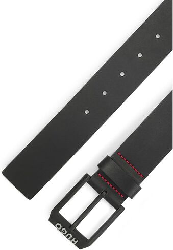 HUGO Men's Gelio-B Sz40 Leather Belt with Matte Black Logo Clasp in Saudi Arabia