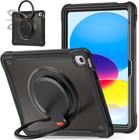 حالة حماية في نهاية المطاف BatiAnda لجيل IPAD 11th 11 بوصة 2025 A16 شريحة متينة قرص سيليكون مقاوم للصدمة مع 260 درجة رينج رينج رينج و قلم رصاص ، Khaki in Kuwait