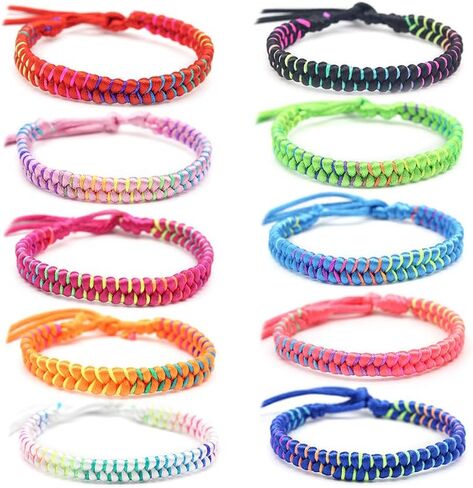 ملون بلينغ 10pcs قابلة للتعديل بوهو سوار الحبل الصيفي شاطئ الصيف سيرفر نيبال المنسوجة في الكاحل للنساء مجوهرات الصداقة البوهيمية in Kuwait