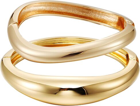KOLODOGO Chunky Cuff Bangle Bracelets for Women Irregular Hinged Arm Cuff Open Hammered Wide Bracelet as Jewelry Gift in Saudi Arabia