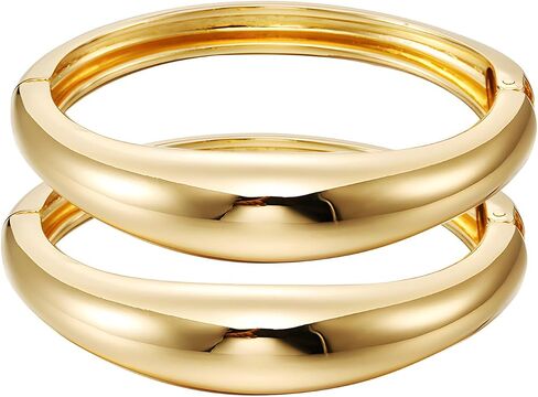 KOLODOGO Chunky Cuff Bangle Bracelets for Women Irregular Hinged Arm Cuff Open Hammered Wide Bracelet as Jewelry Gift in Saudi Arabia