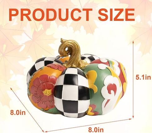 Thanksgiving Decorations for Home, Resin Set of 3 Decorative Stackable Corn Pumpkins, Fall Pumpkins Figurines Seasonal Harvest Indoor Table Centerpiece Mantel Outdoor Porch Decor in Kuwait