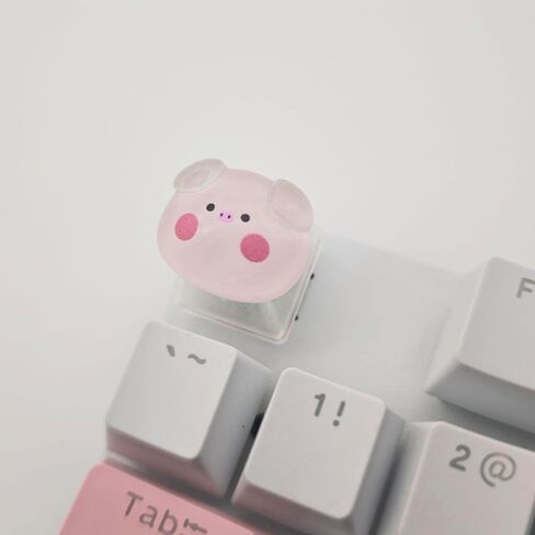 شخصية لطيف الكرتون شفافة Keycap اليدوية OEM ملف تعريف Keycap قاعدة DIY مخصص ESC الخلفية Keycap للوحة المفاتيح الميكانيكية MX التبديل (خنزير) in Kuwait
