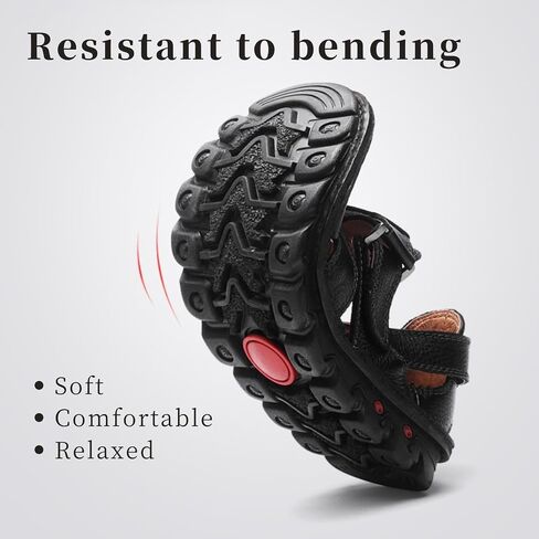 Driving Shoes Leather Sandals for Men Closed Toe Handmade Hiking Sandals for Men Breathable Mens Leather Sandals Pu in Saudi Arabia