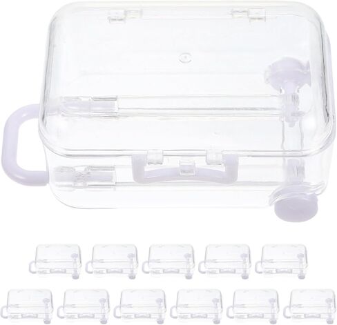 Beaupretty 12pcs mini fistcase boxes plastic candy box box small travel case cascase refces for wedder in Saudi Arabia