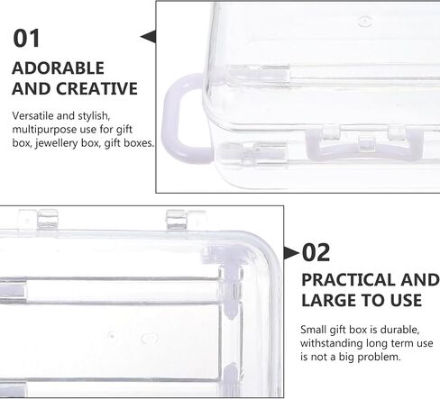 Beaupretty 12pcs mini fistcase boxes plastic candy box box small travel case cascase refces for wedder in Saudi Arabia