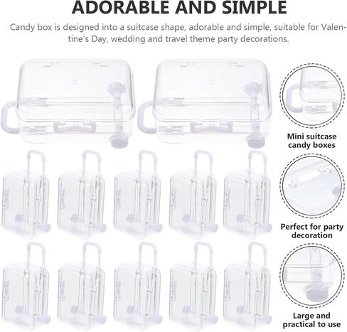 Beaupretty 12pcs mini fistcase boxes plastic candy box box small travel case cascase refces for wedder in Saudi Arabia