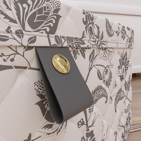 Martha Stewart Essential Collapsible Stackable Decorative Home Storage Organization With Lidded Tops, Set of 2 Nesting Boxes with Lids, Bedford Floral in Kuwait