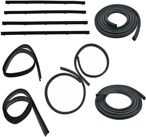Door & Window Run Channel Seals Weatherstrip Set Kit لـ Ramcharger 1974-1977 D/W Truck in Kuwait
