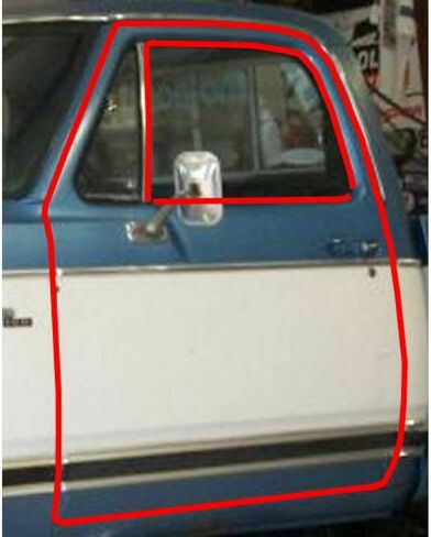 Door & Window Run Channel Seals Weatherstrip Set Kit لـ Ramcharger 1974-1977 D/W Truck in Kuwait