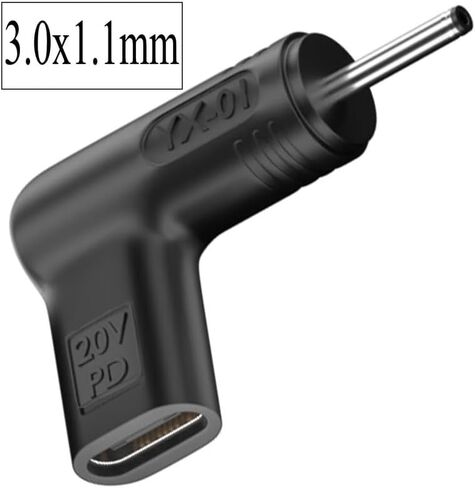 100W PD USB C to DC Adapter 4.0 x 1.35 mm, 4.0x1.35 Adapter USB C 19V, Type USB C to 4.0 x 1.35 mm Adapter Made for Asus Laptop Series, Router, Printer, RVs, Solar Generator and More in Kuwait