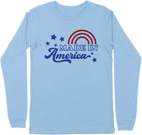 Rainbow Made in America Kids Long Sleeve T-Shirt Youth in Saudi Arabia