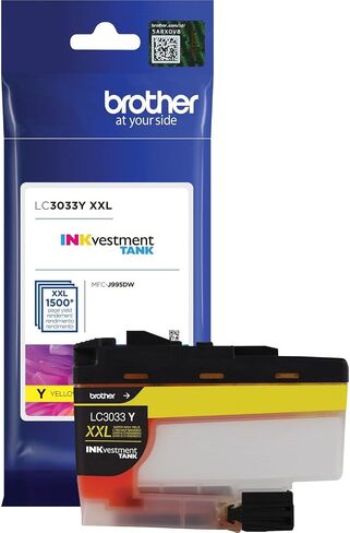 Brother Genuine LC30334PKS 4-Pack, Super High-Yield INKvestment Tank Ink Cartridges; Includes 1 Cartridge Each of Black, Cyan, Magenta & Yellow, Page Yield Up to 1,500 Pages/Cartridge, LC3033 in Saudi Arabia