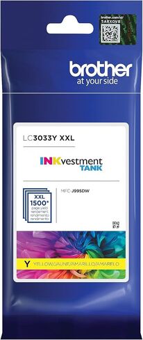 Brother Genuine LC30334PKS 4-Pack, Super High-Yield INKvestment Tank Ink Cartridges; Includes 1 Cartridge Each of Black, Cyan, Magenta & Yellow, Page Yield Up to 1,500 Pages/Cartridge, LC3033 in Saudi Arabia