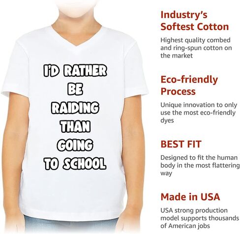 الذهاب إلى قميص الأطفال في المدارس-تي شيرت-قميص ألعاب-نينجا صورة ظلية V-Neck Tee in Saudi Arabia