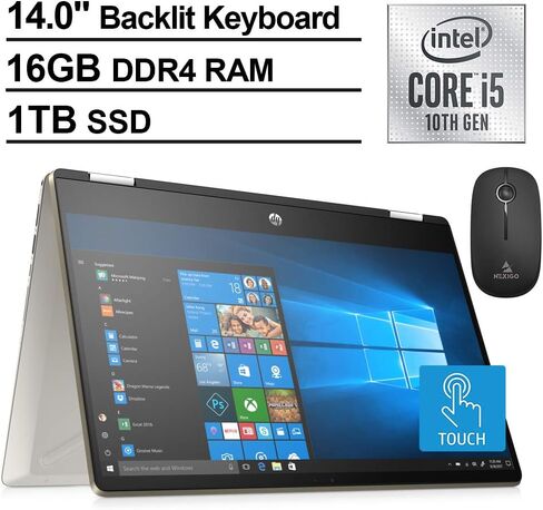 HP Pro Mini G9 Desktop Computer, 13th Gen Intel Core i5-1335U(Up to 4.6GHz), 16GB RAM, 1TB PCIe SSD, Wi-Fi 6, HDMI, Type-C, DP, Support 2-Monitor 4K, Wired KB and Mouse, Windows 11 Pro in Kuwait