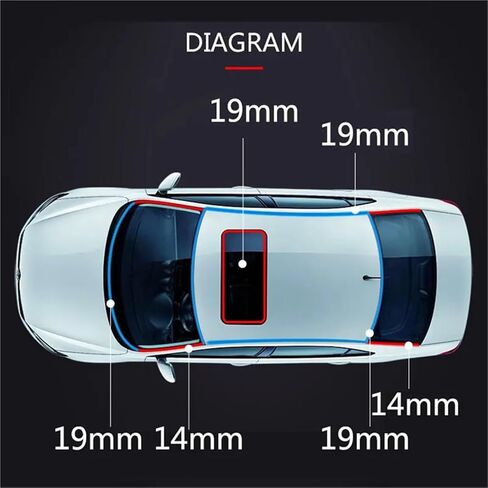 Auto Rubber Seal Strips Window Edge Rubber Car Window Edge Windshield Roof Rubber Sealing Strip Noise Insulation Stripping(19mmx8m) in Saudi Arabia