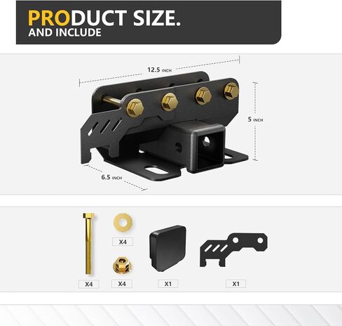 for Bronco Towing Hitch Receiver with Cover Accessories Compatible with 2021 2022 2023 2024 Ford Bronco 2/4 Doors, Rear Bumper Trailer Hitch Kit 2 Inch Tow Hook Combo (Excluding Bronco Sport) in Saudi Arabia