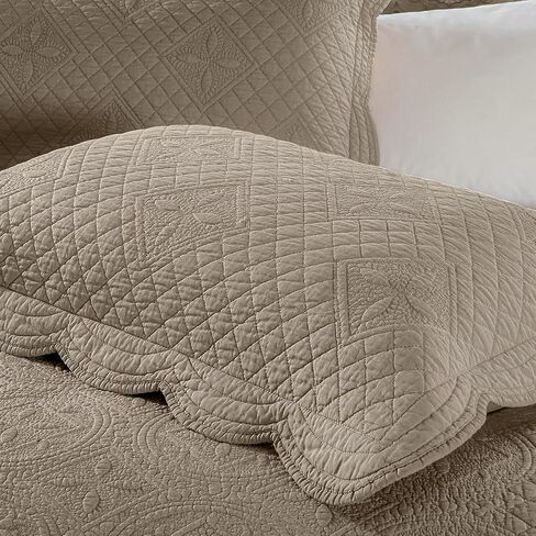 Calla Angel Sage Garden Luxury Cotton Cotton Pure Matelasse Quilted Pillow Sham ، Euro ، 26x26 ، Ivory in Saudi Arabia