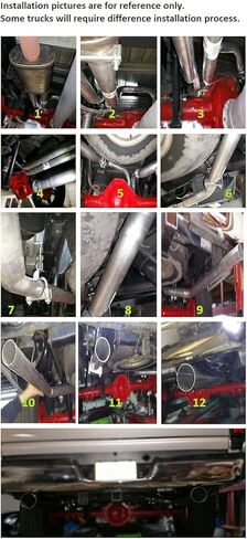 Northeastern Exhaust | Stainless Steel - Dual Conversion Exhaust System Kit Compatible for Chevrolet Chevy and GMC C and K 1989-2002 Pickup Trucks 1500/2500 in Kuwait