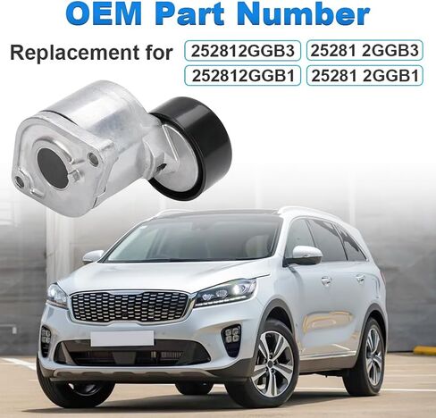 مجموعة توتر الحزام متوافق مع Kia Optima Sorento 2016-2020 ، Sportage 2017-2020 ، Hyundai Santa Fe Sport Sonata Tucson 2019-2020 Replace for 252812ggb3 252812ggb1 in Saudi Arabia