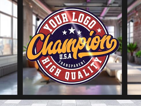 Window Clear Decal Design - Full Color ║ Your Logo or Design We Print Clear Permanent Sticker or Static Cling ║ Waterproof on Windows Storefront ║ Made in The USA ║ Customized Logo in Saudi Arabia