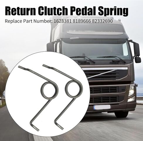 2 Pcs 82332690 Return Clutch Pedal Spring, Replacement for Volvo Truck FM7 FM9 FM10 FM12 FH12 FH16 FH565 NH12 NH565 Bus B7R B12B B12M, Replaces 8189666 1628381 in Saudi Arabia