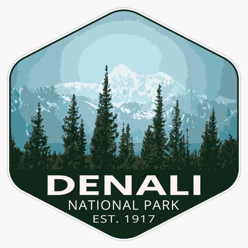 Magnet Denali National Park Magnet Vinyl Decal Sticker 5" in Saudi Arabia