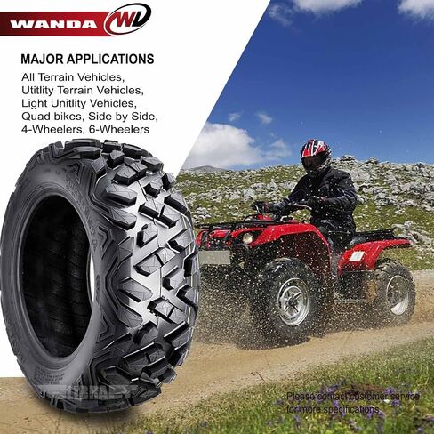 Wanda Set 2 ATV Tires 22x7-12 6PR FIT لعام 2008 Polaris Sportsman 300 in Saudi Arabia