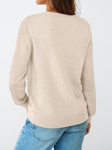 Lillusory Womens Lightweight Sweater Fall Fashion 2025 Pullover Soft Basic Basic Knit Tops Datual Tops With Winter Thospits Comples in Saudi Arabia