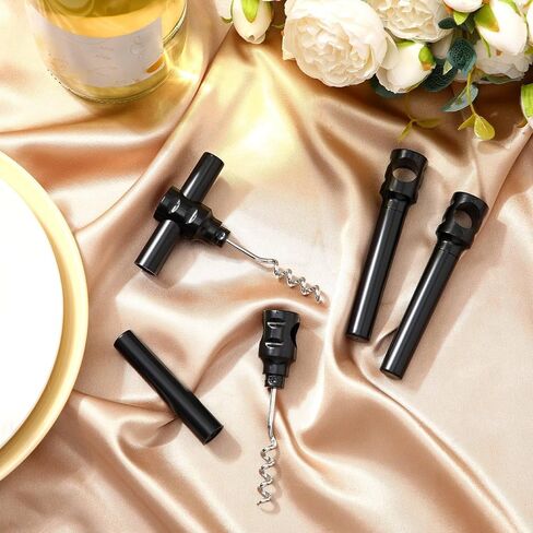 Patelai 6 Pcs Travel Pocket Wine Corkscrew Portable Wine Opener Plastic Wine Cork Opener Mini Camping Cork Screw for Restaurant Wine Bottle Camping Travel Gift (Multicolor) in Kuwait