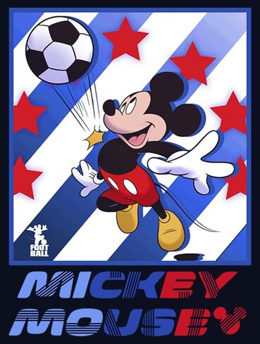 Disney Characters Mickey Football Star Girl's Solid Crew Tee in Saudi Arabia