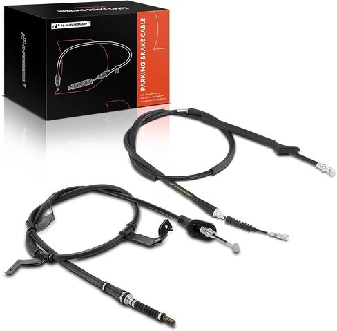 A-Premium Rear Driver and Passenger Side Parking Brake Cable Assembly Compatible with Kia Models: Sportage 2005 2006 2007 2008 2009, FWD, 2-PC Set - Replace# 597701F200, 597601F200 in Saudi Arabia