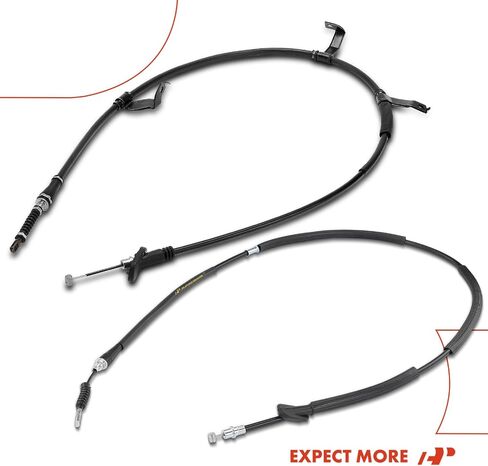 A-Premium Rear Driver and Passenger Side Parking Brake Cable Assembly Compatible with Kia Models: Sportage 2005 2006 2007 2008 2009, FWD, 2-PC Set - Replace# 597701F200, 597601F200 in Saudi Arabia