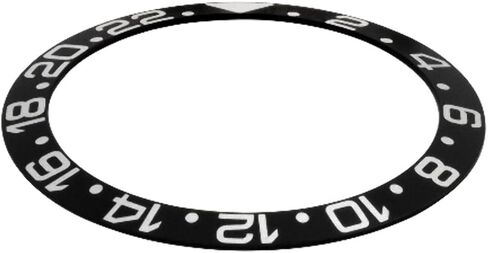 BEZEL INSERT ALUMINUM FOR ROLEX GMT MASTER II 116710 116713 116710LN BLACK in Saudi Arabia