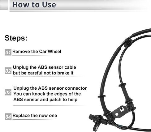 ABS Wheel Speed Sensor Front Left ABS Sensor Anti-lock Braking System Sensor No.598103X300 for Hyundai Elantra 1.8L 2011 in Saudi Arabia