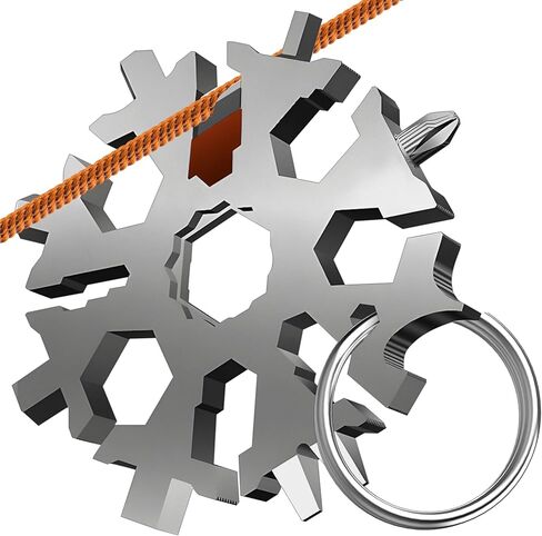 Fathers Day Dad Gifts from Wife Daughter Son,35 in 1 Snowflake Multi Tools Gifts for Him,Stocking Stuffers for Men,Compact and Portable Gadget with Screwdrivers,Wrenches,Bottle Opener(Black) in Kuwait