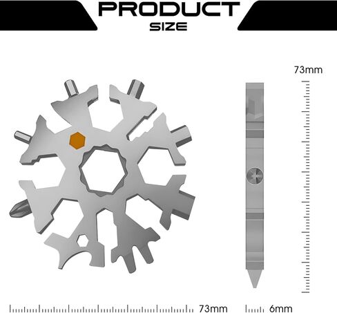 Fathers Day Dad Gifts from Wife Daughter Son,35 in 1 Snowflake Multi Tools Gifts for Him,Stocking Stuffers for Men,Compact and Portable Gadget with Screwdrivers,Wrenches,Bottle Opener(Black) in Kuwait