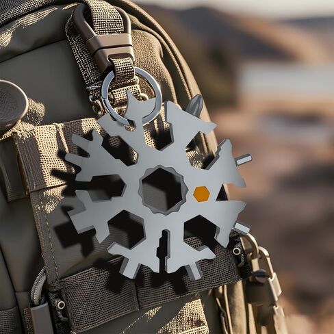 Fathers Day Dad Gifts from Wife Daughter Son,35 in 1 Snowflake Multi Tools Gifts for Him,Stocking Stuffers for Men,Compact and Portable Gadget with Screwdrivers,Wrenches,Bottle Opener(Black) in Kuwait