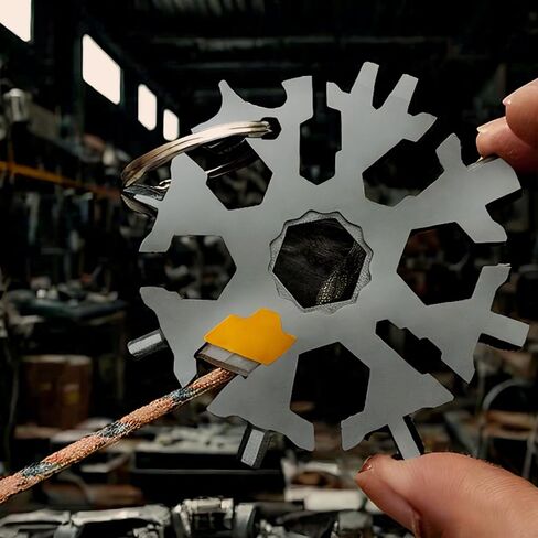 Fathers Day Dad Gifts from Wife Daughter Son,35 in 1 Snowflake Multi Tools Gifts for Him,Stocking Stuffers for Men,Compact and Portable Gadget with Screwdrivers,Wrenches,Bottle Opener(Black) in Kuwait