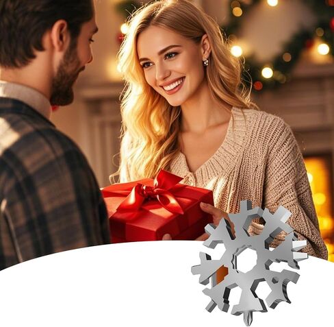Fathers Day Dad Gifts from Wife Daughter Son,35 in 1 Snowflake Multi Tools Gifts for Him,Stocking Stuffers for Men,Compact and Portable Gadget with Screwdrivers,Wrenches,Bottle Opener(Black) in Kuwait