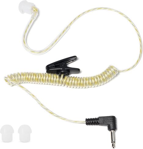 UAYESOK ET01 2.5mm Listen Only Earpiece for Ham Transceiver, 2 Way Radio Speaker Mic, Balanced Armature Driver, Police Security Law Enforcement Surveillance Headset(Black) in Saudi Arabia