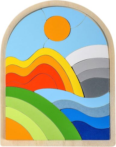 ألغاز للأطفال من سن 3 إلى 5 سنوات، ألغاز خشبية للأطفال الصغار من سن 3 إلى 5 سنوات، ألغاز أشكال ملونة للأطفال من سن 4 إلى 6 سنوات، ألغاز للأطفال الصغار ألعاب مونتيسوري لعمر 3 سنوات، هدايا رائعة للأطفال بعمر 3 سنوات فما فوق (قوس قزح) in Kuwait