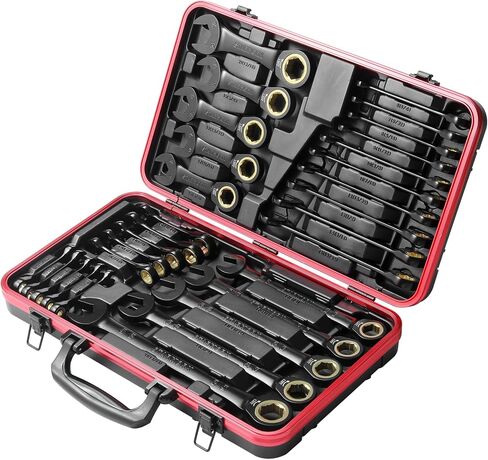 TRUE MECHANIC™ 30-Piece, 120T SAE&Metric Ratcheting Wrench Set, Gift Series with Black case, Professional in Kuwait