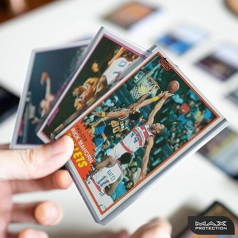 Max Protection 35pt Top Loaders for Cards with Bonus Soft Sleeves - 100 Count - Premium 3x4 Inch Trading Card Toploaders - Protect Your Baseball and Sports Cards with These Hard Plastic Protectors in Kuwait