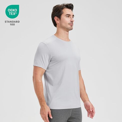 Netdraw Men's Men's Bamboo Viscose Athletic Shirt Lightwieht Cooling Moisture Wickout Wickout Running Thirt T-Shirt in Kuwait