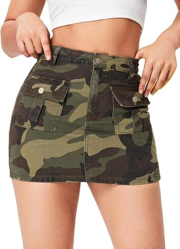 Jean Skirt for Women Mini Skirt Cargo Skirt Denim Sexy Jean Bodycon Skirts in Kuwait