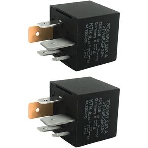 2PCS-433# RELAY 50A 12VDC 5-Pin متوافق مع VW EOS ، Golf ، Touareg ، Audi A3 ، استبدل 7N0951253 ، Meyle 1008300015 3D0951253A in Kuwait